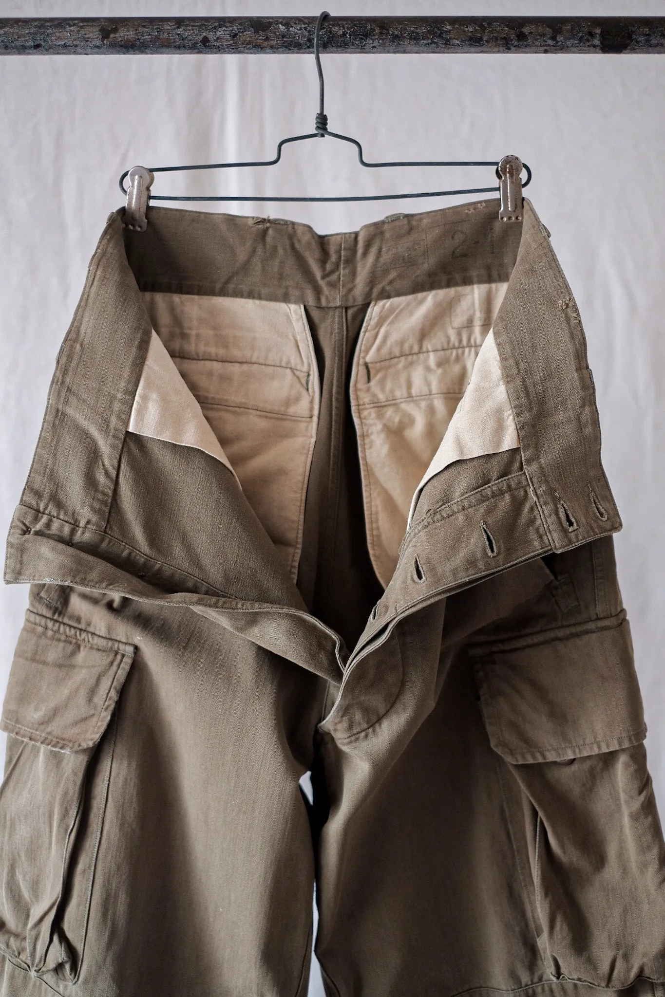 [~ 50's] French Army M47 Taille des pantalons de terrain.21