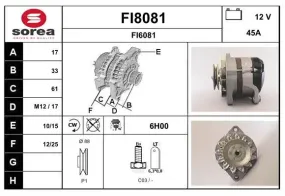 Alternateur SNRA FI8081 