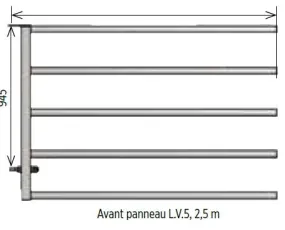Avant panneau long pr arrière stab. L.V.5