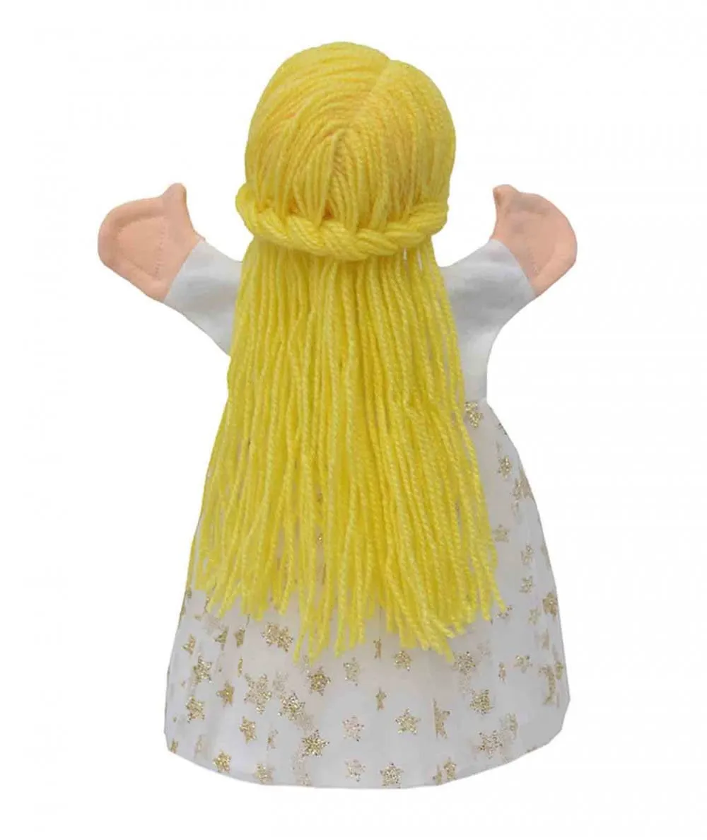 Bass & Bass : Marionnette Princesse 30 cm avec 2 robes - 100% Ecoresponsable - Mer(e)veilleuse