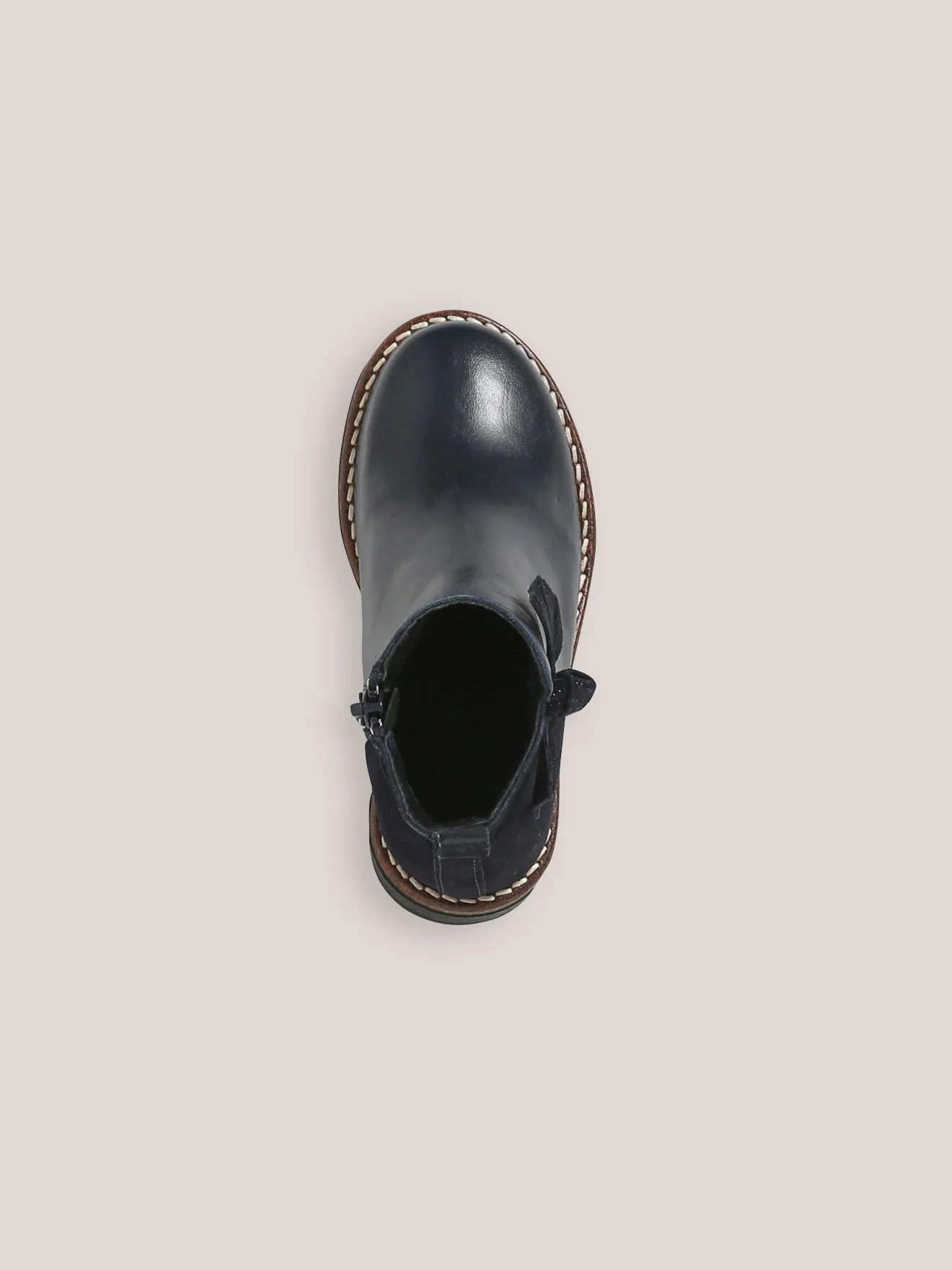 Boots noeud Fille en cuir