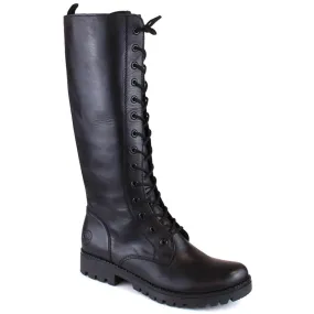 Bottes confortables en cuir pour femmes avec isolation noire Rieker 78543-00 le noir
