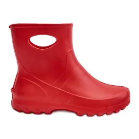 Bottines En Caoutchouc Imperméables Femme LEMIGO Garden 752 Rouge