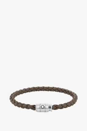 Bracelet tressé en cuir 3 Rings Mastic - T63