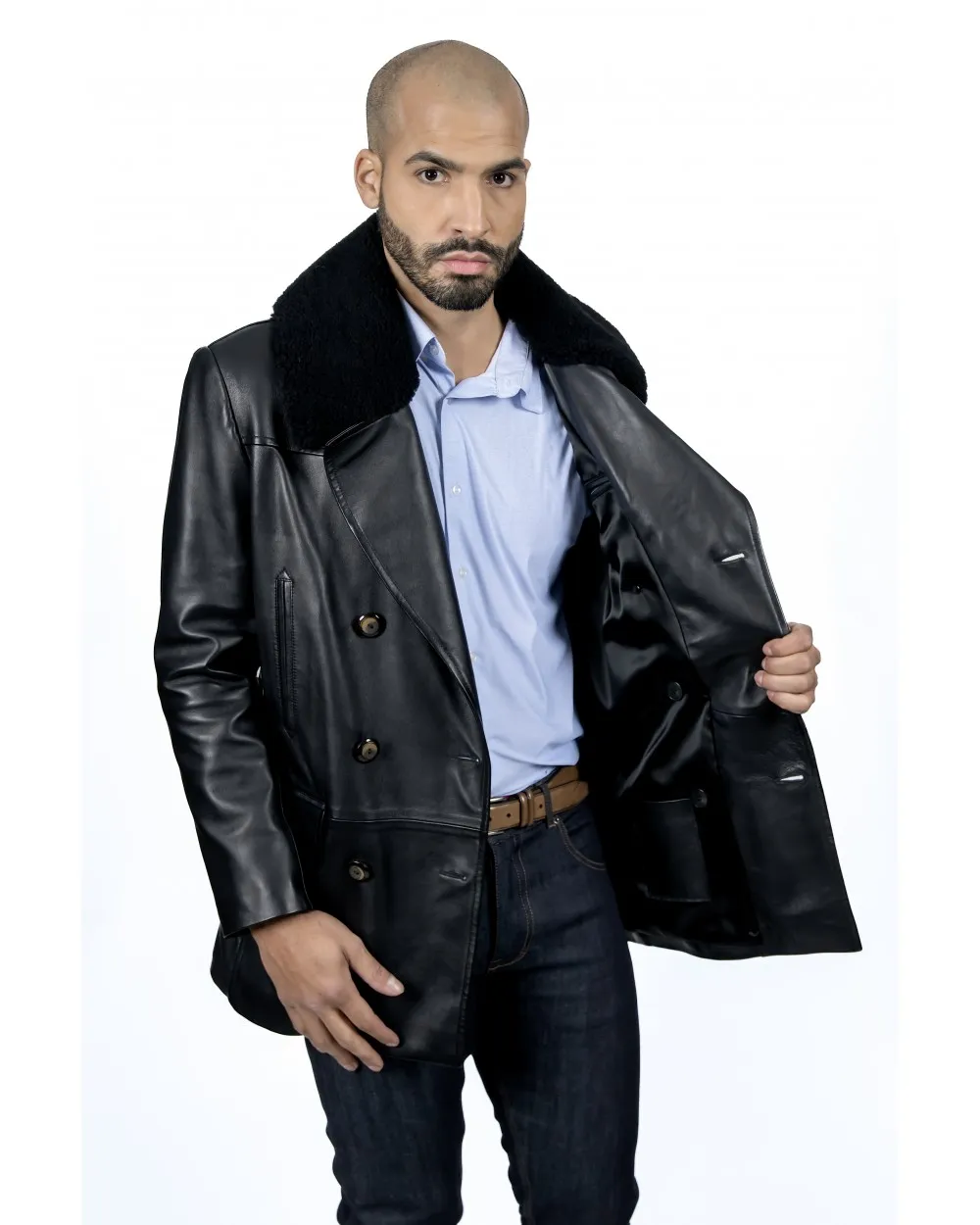 CABAN CUIR AGNEAU