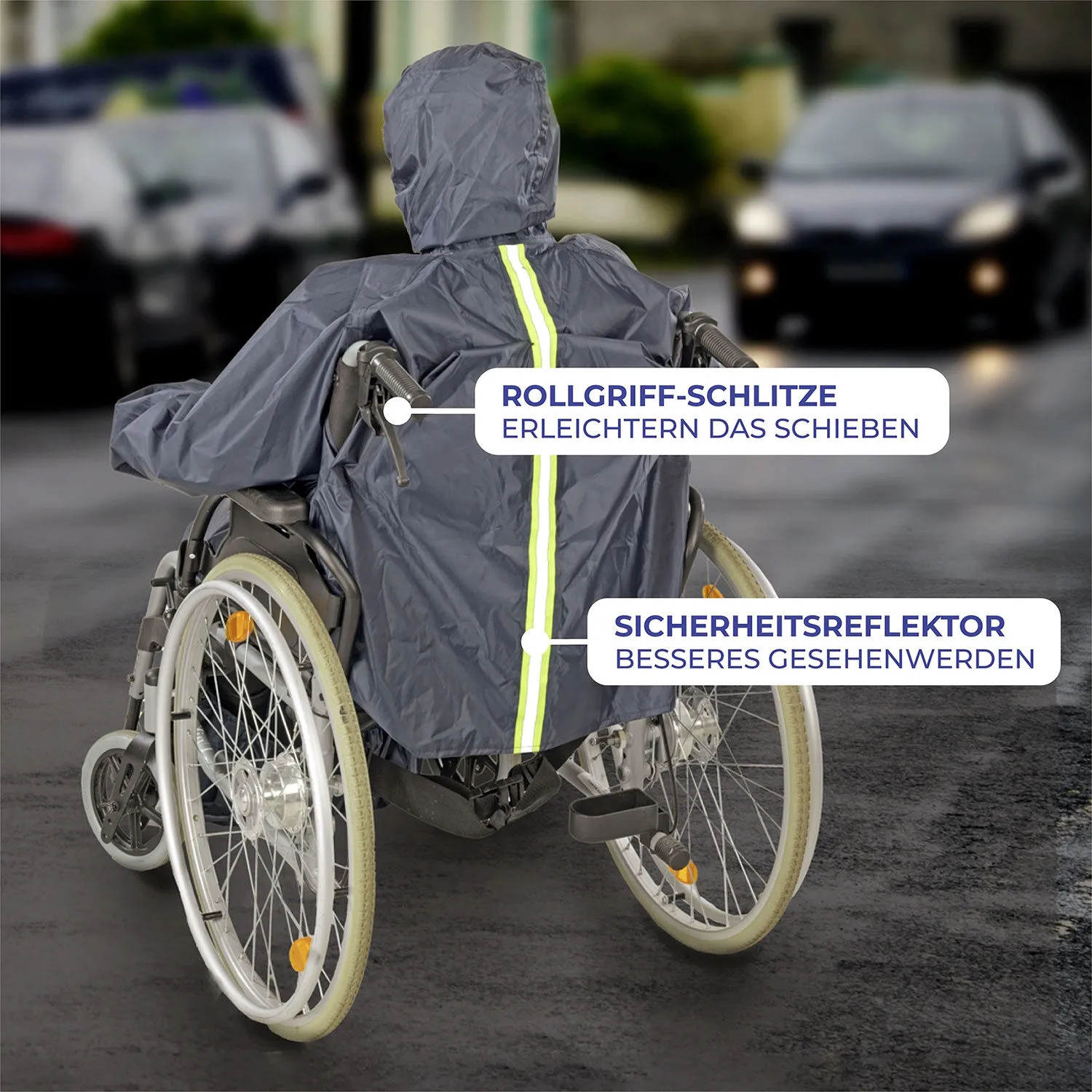 Cape de pluie à manches pour fauteuil roulant ⋆ Lehner Versand