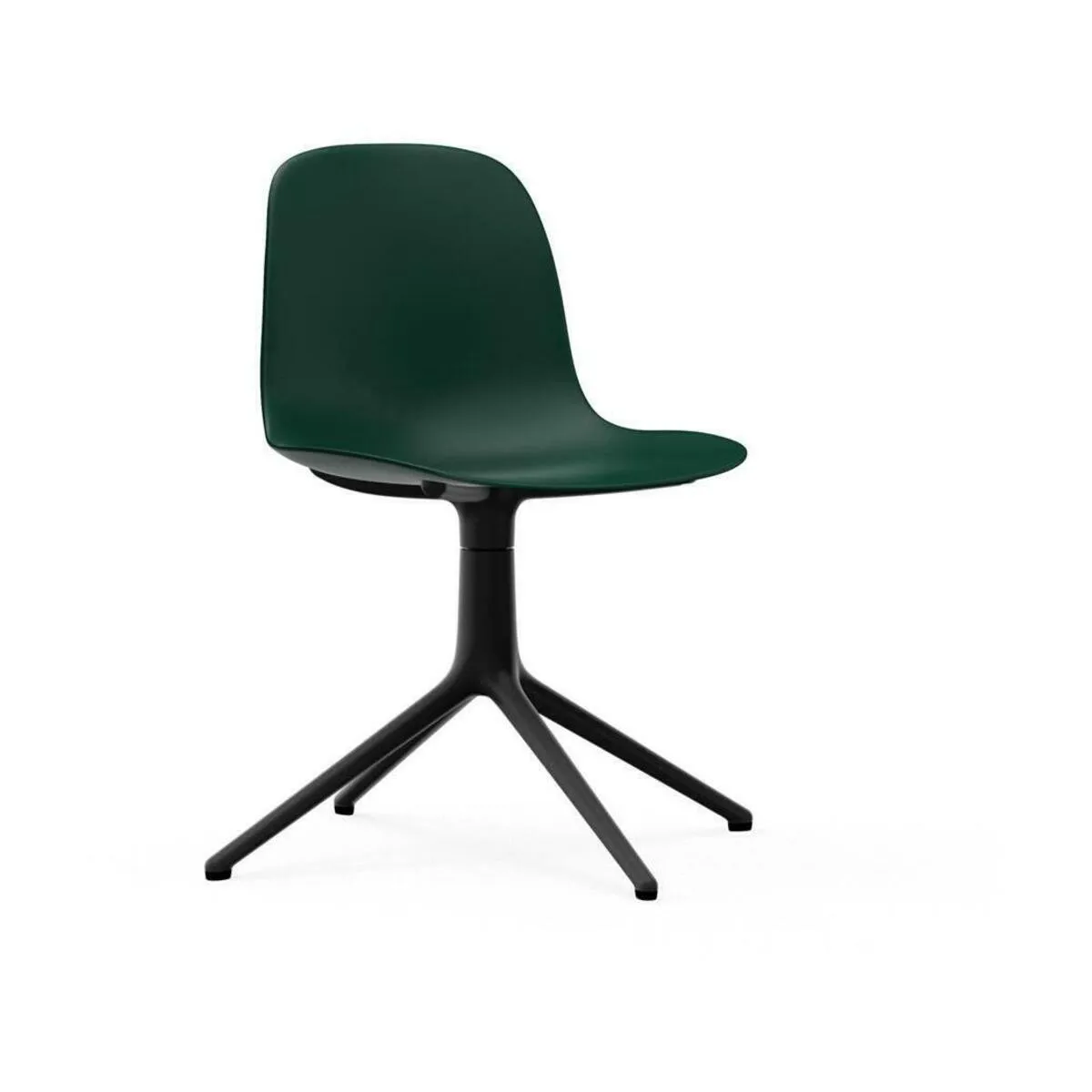 Chaise de bureau en polypropylène verte et base noireSwivel 4L vert