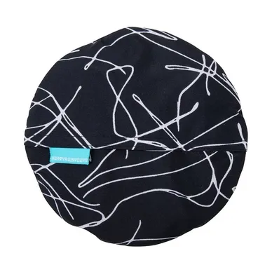 Chapeau de Pluie Happy Rainy Days Foldable Hat Berbel Lines Black White