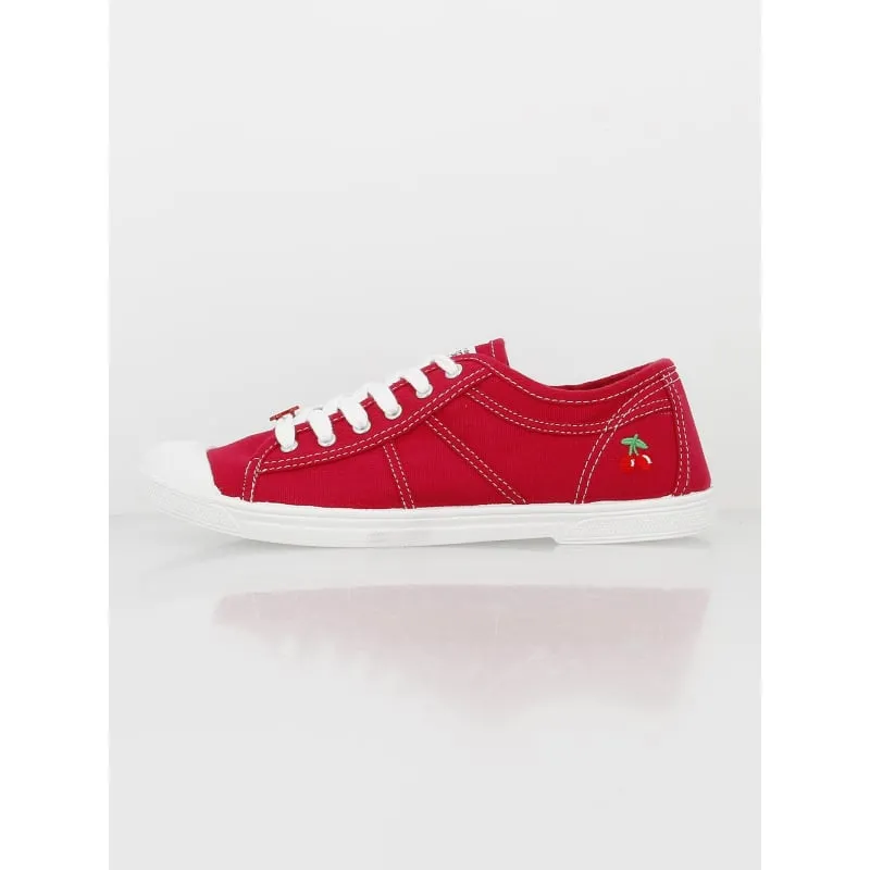 Chaussures en toile rouge femme - Le Temps Des Cerises | wimod