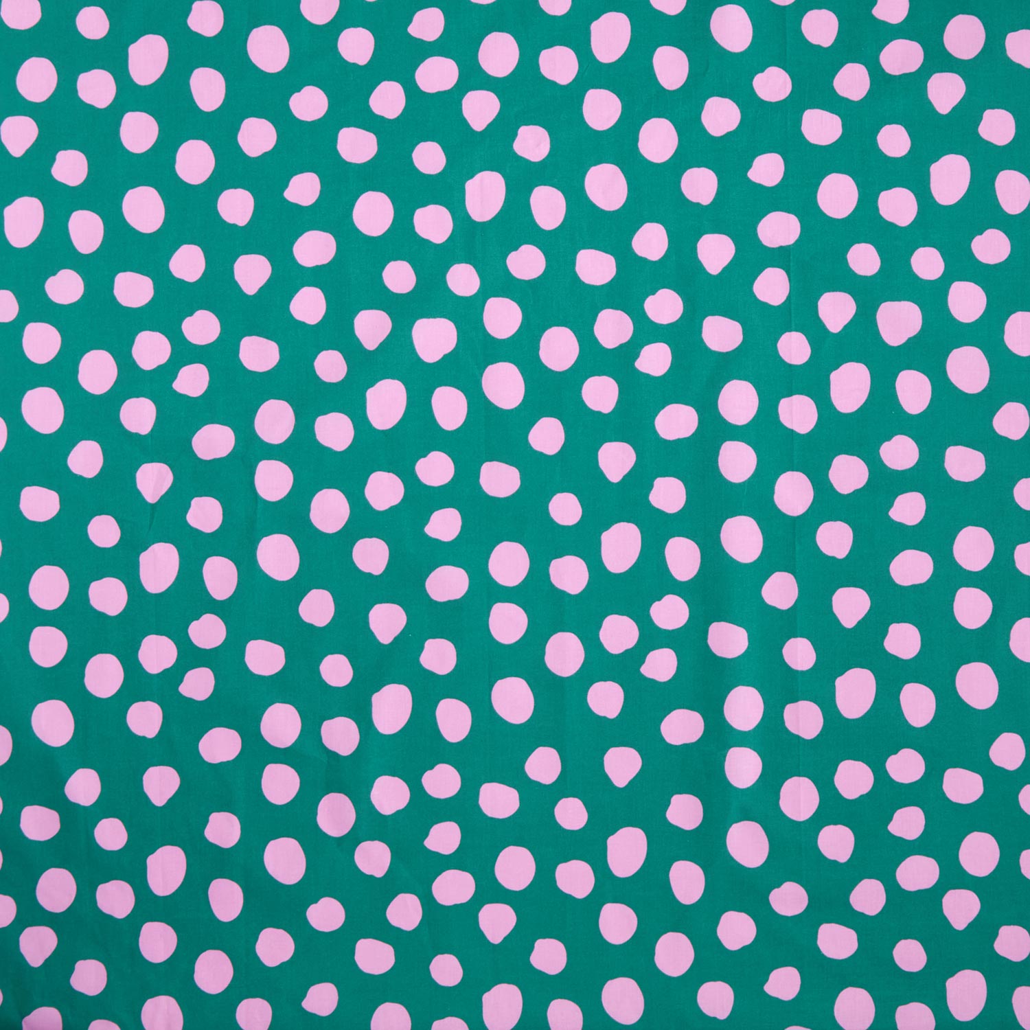 Coton enduit Points légers – pétrole/violet pastel