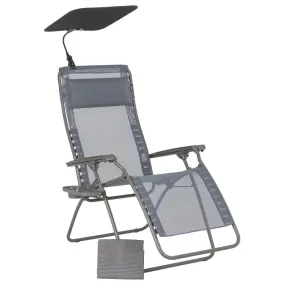 Ensemble fauteuil relax LAFUMA MOBILIER et accessoires Zen Edition Textplast silex
