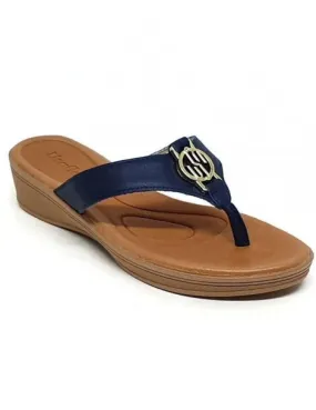 entedoigt confort petit compensé cuir marine