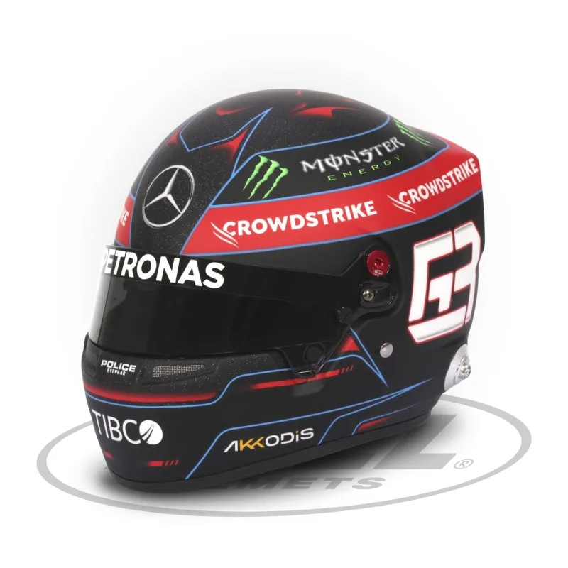 George Russell mini casque 2022 réplique casque F1 échelle 1:2