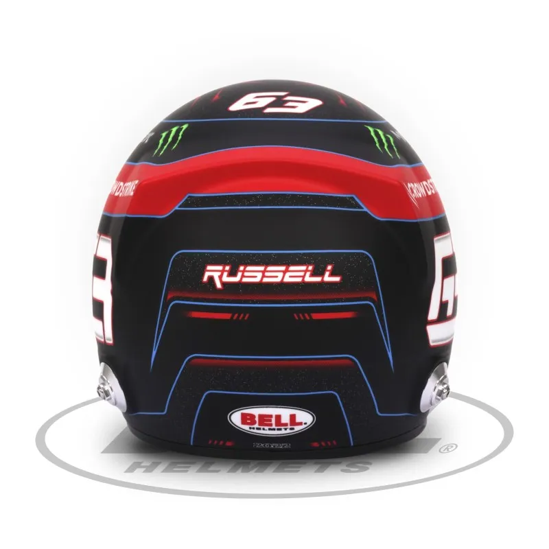 George Russell mini casque 2022 réplique casque F1 échelle 1:2
