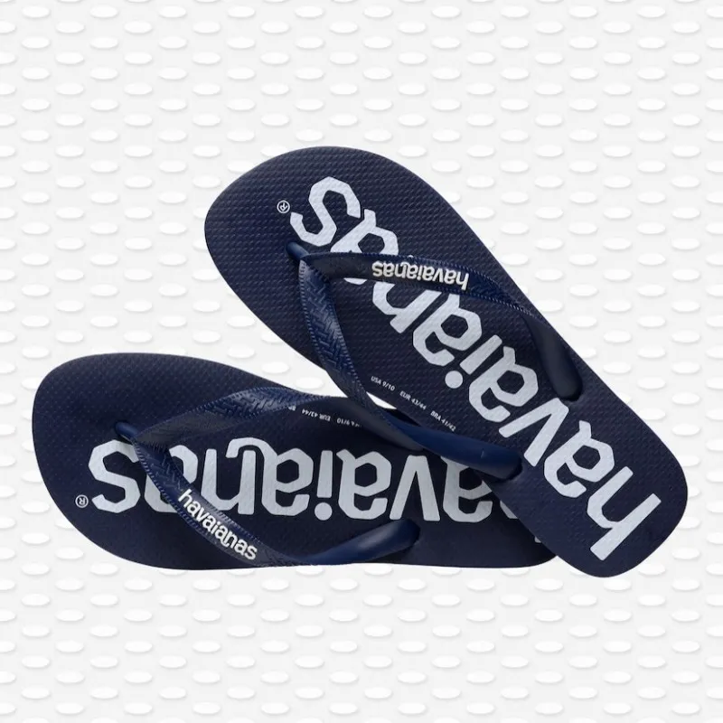 HAVAIANAS LOGOMANIA HOMME ROUGE , MARINE, NOIR