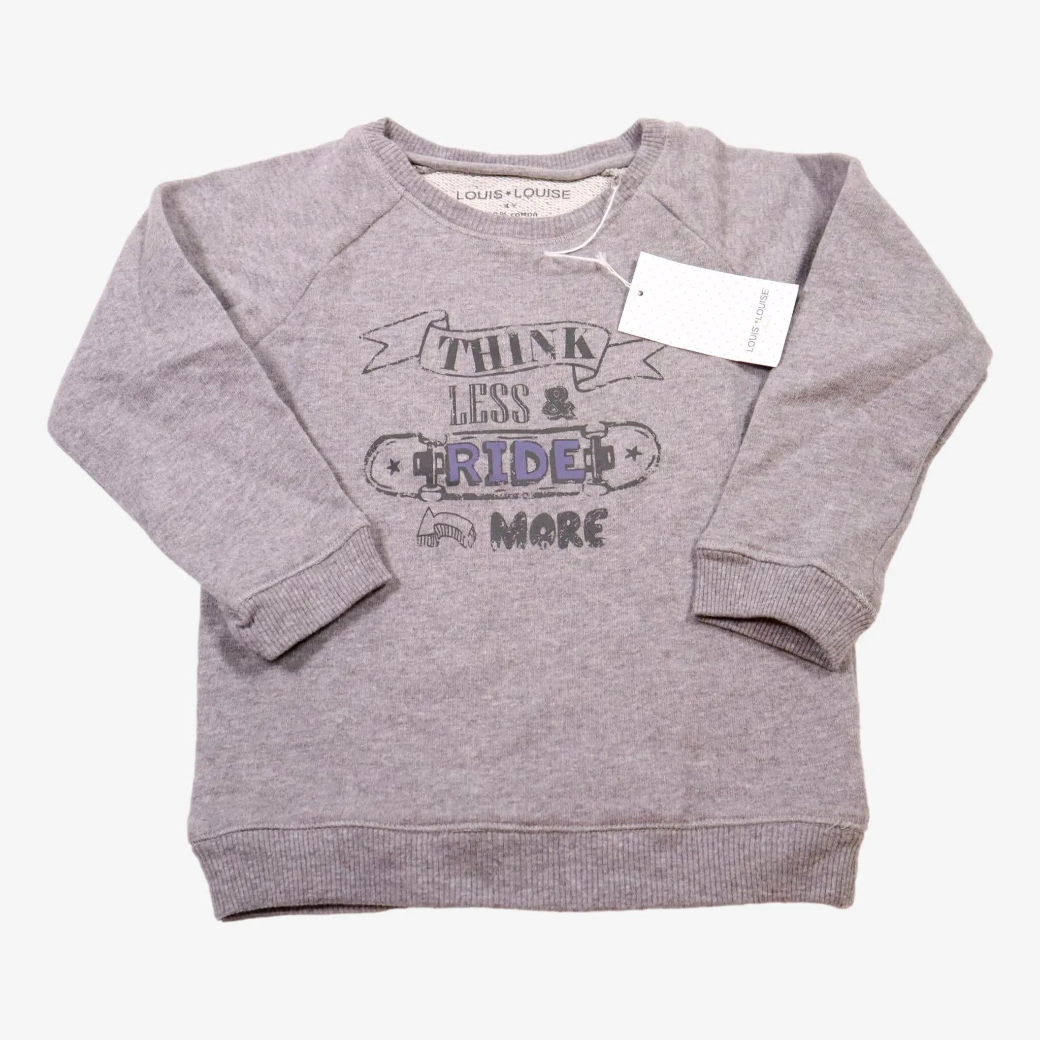 LOUIS LOUISE outlet 4 ans sweat gris Think Less