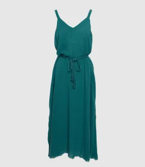 MAISON SAINT JULIEN Partager  Robe Longue Dos Nu Palma De Mallorca Emerald  