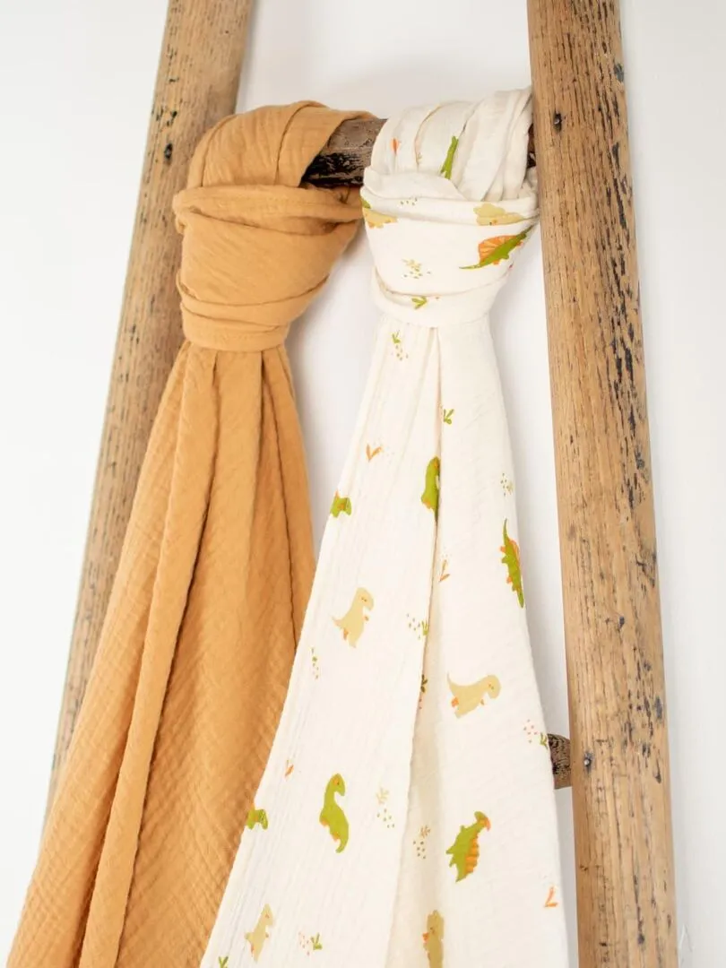Maxi lange en gaze de coton, Dino SEVIRA KIDS - Ecru