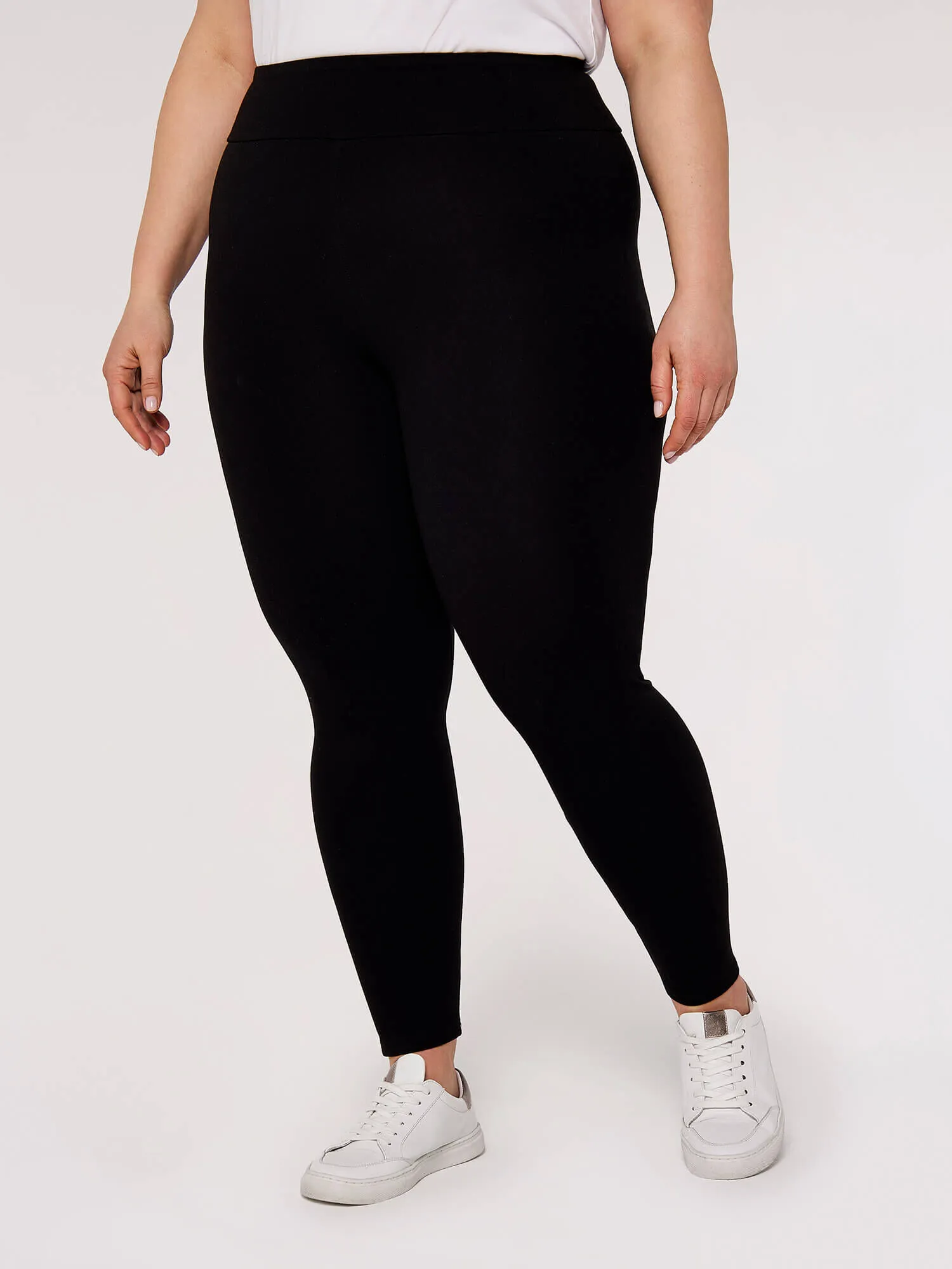 Pantalon En Point De Rome Taille Haute Curve Vêtements Apricot