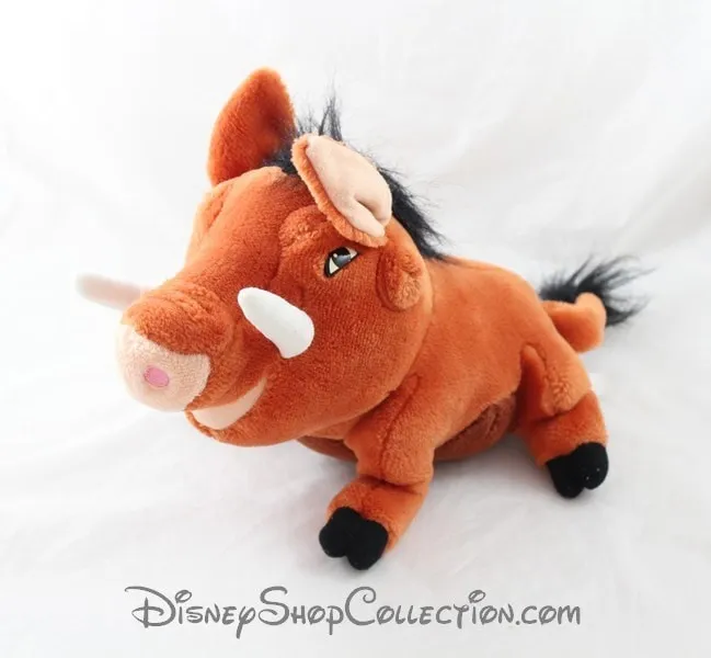 Peluche phacochère Pumba MATTEL Disney Le Roi Lion marron 28 cm