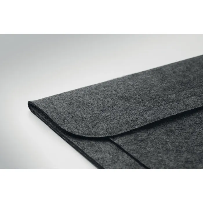 Pochette ordinateur ou porte-documents en feutre PET recyclé - POUCHLO - Vertlapub