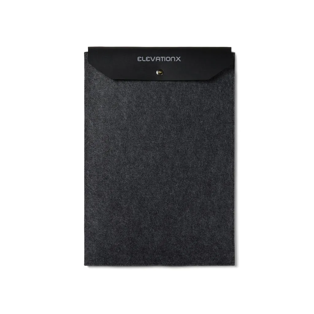 Pochette publicitaire pour ordinateur 17" en feutre recyclé - ELEVATION X- Vertlapub