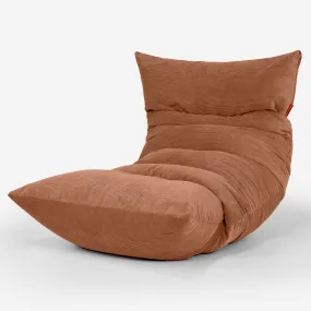 Pouf Relax Eva - Velours Ctelé Fin Ambre