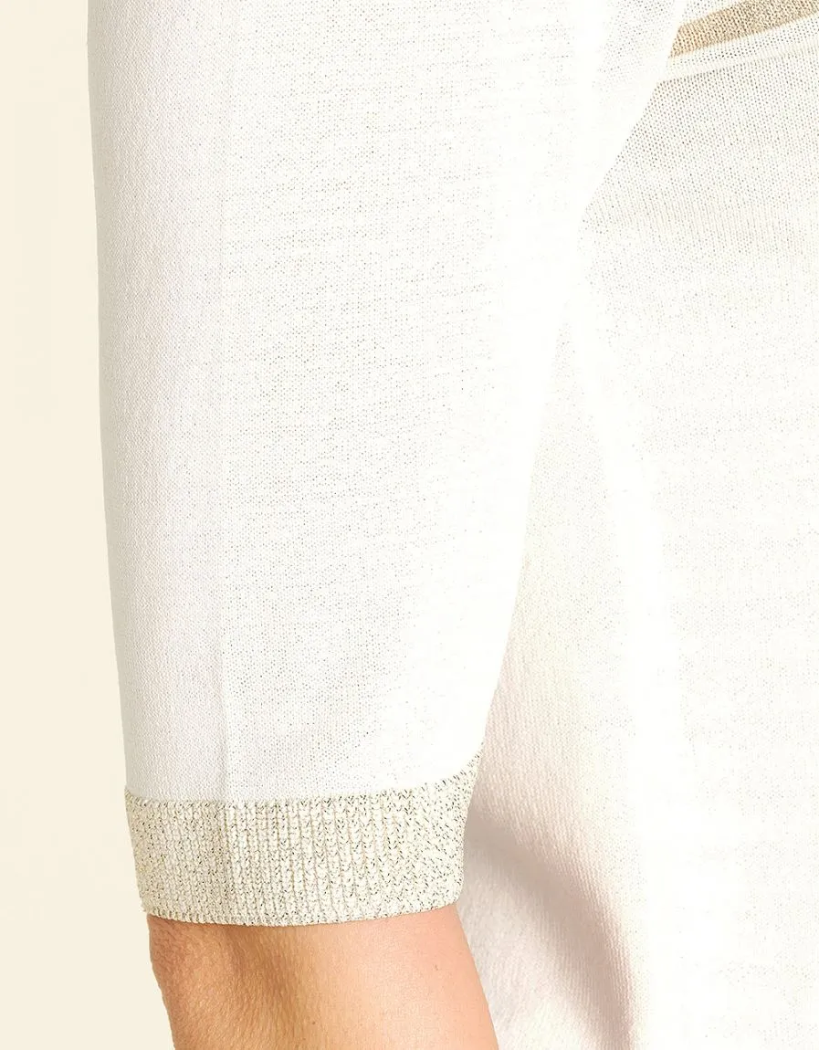 Pull écru et doré - Pulls