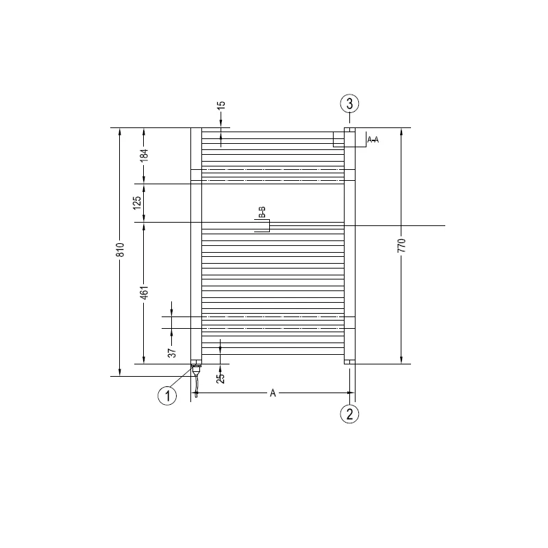 Radiateur Sèche-serviette électrique 60x77 cm blanc - Banio