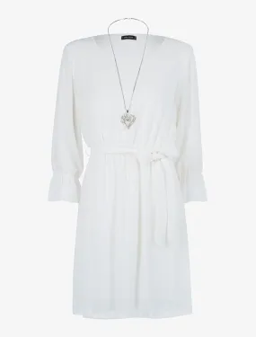 Robe en voile doublé - blanc