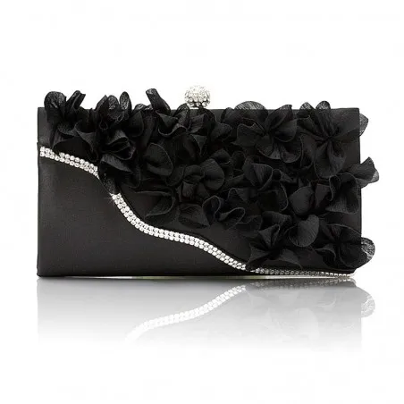 Sac à main fleur couleur noire