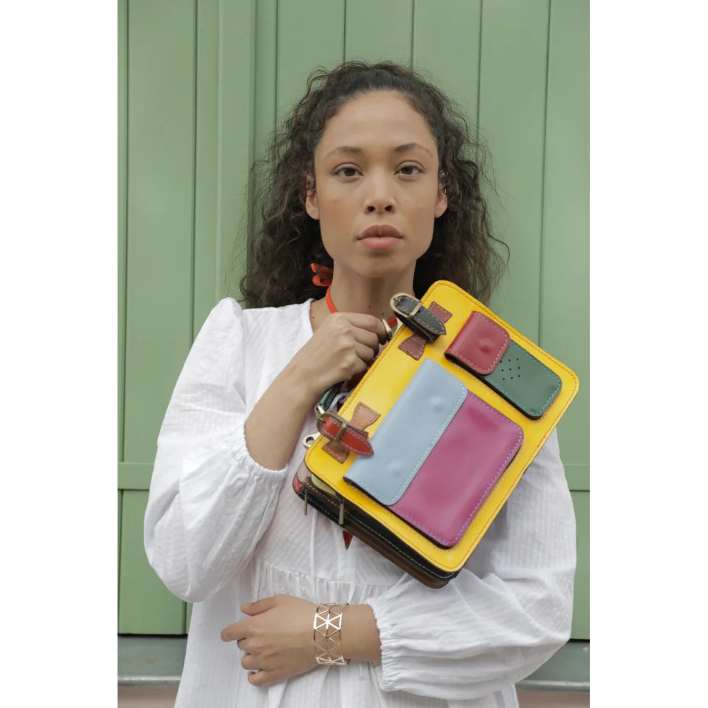 Sacs cartable PICADILLY CIRKUS rouge | Sacs style original cuir lisse
