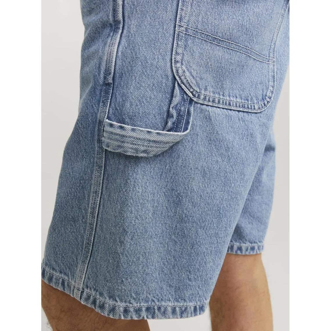 Short ample homme bleu denim en coton | 3 Suisses