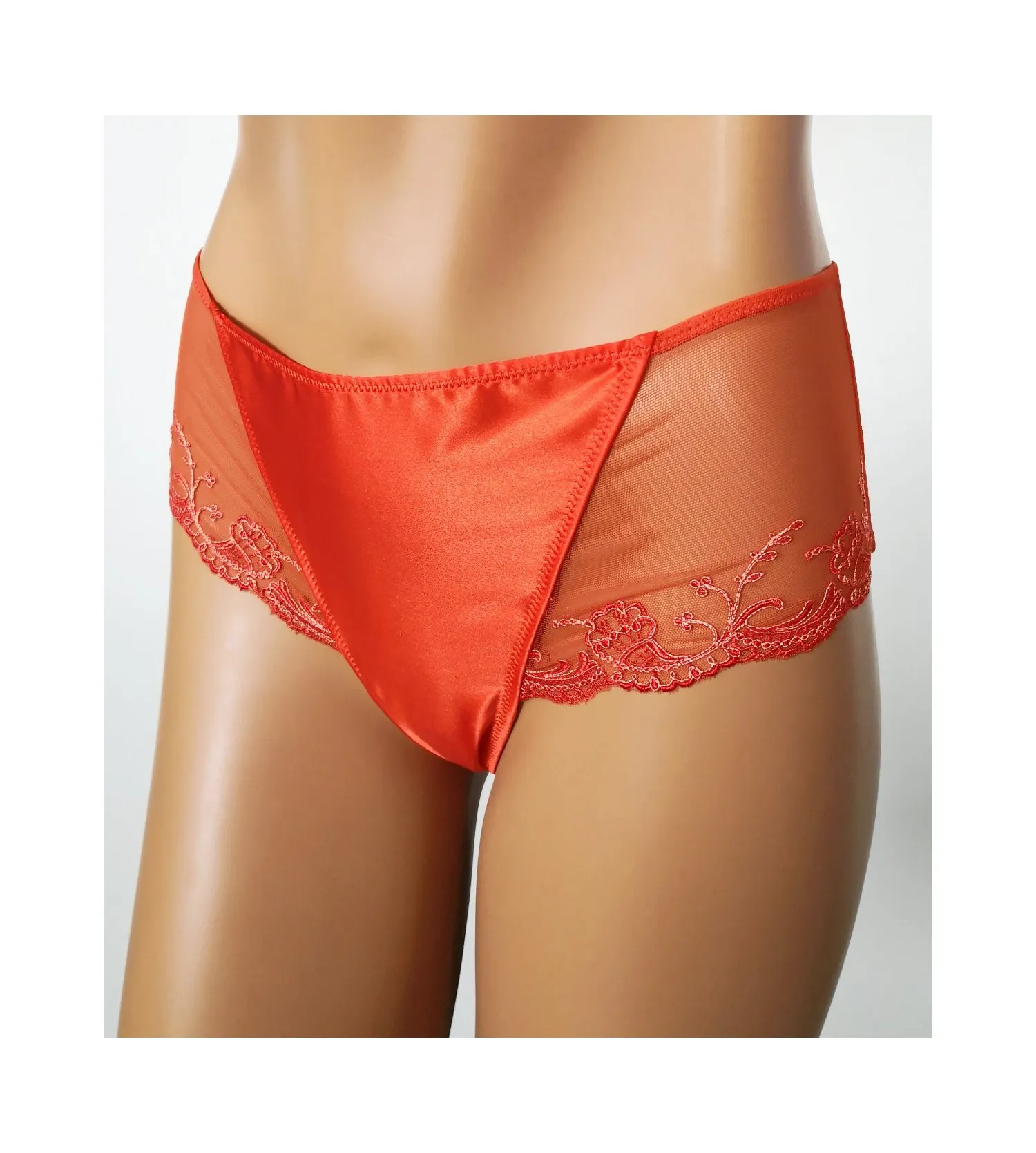 Shorty en soie orange Splendeur Soie - Splendeur Tropic |Lingerie Sipp