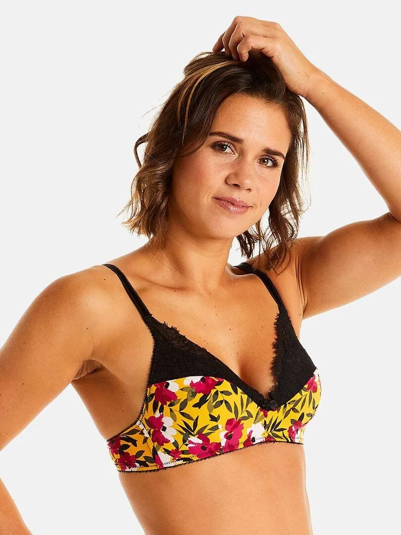 Soutien-gorge sans armatures coque souple SHAKER - Pomm'Poire - Jaune
