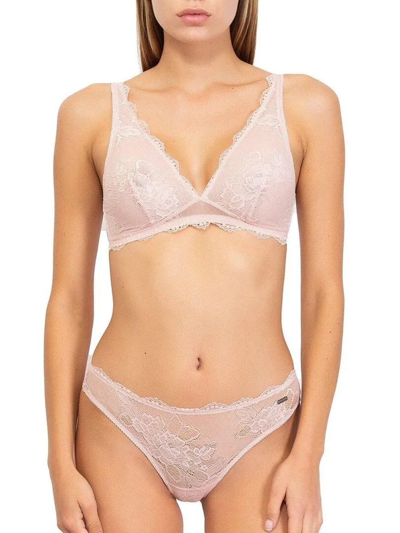 String brésilien en dentelle Alchimia - Rose