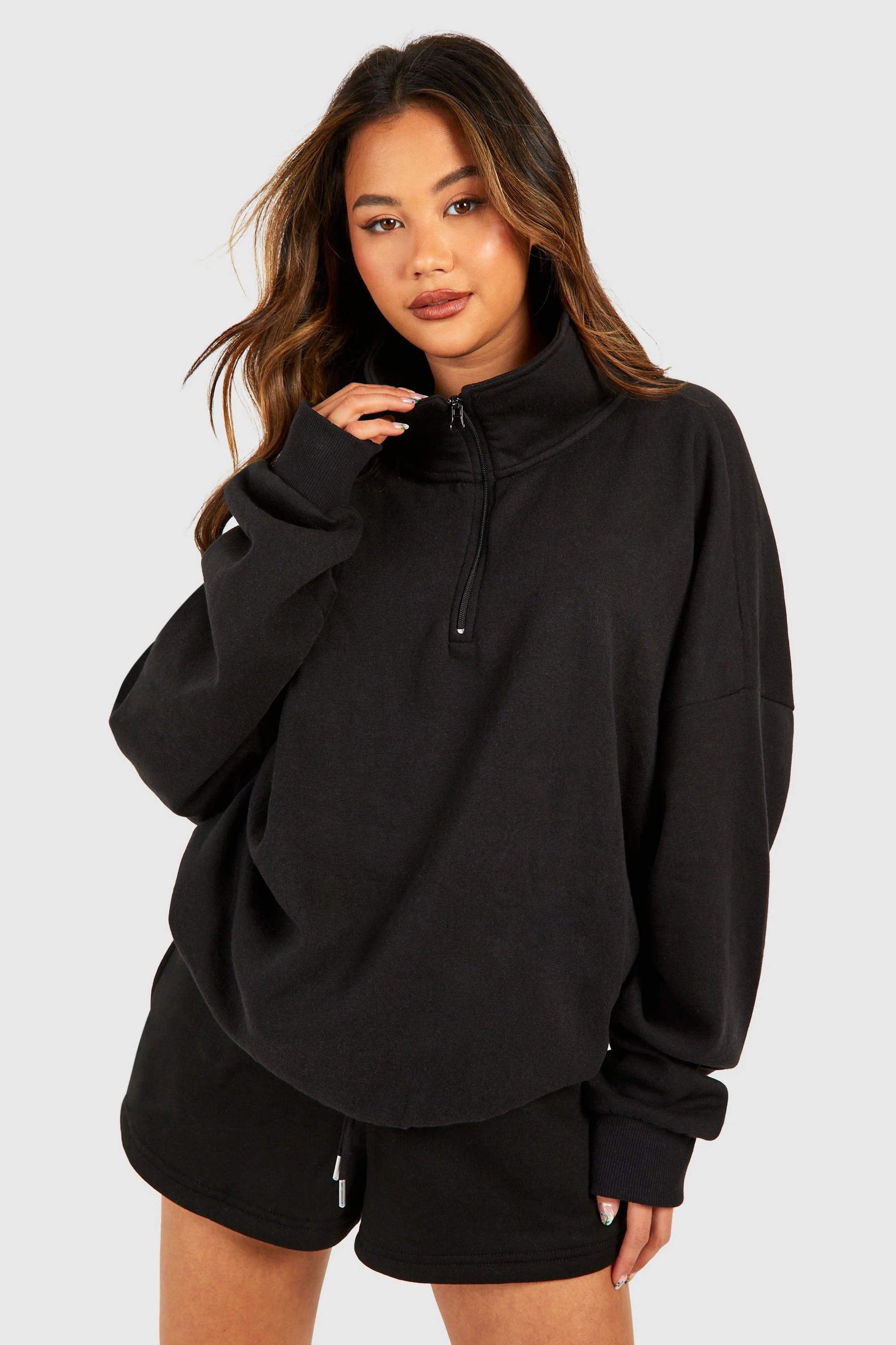 Sweat oversize zippé