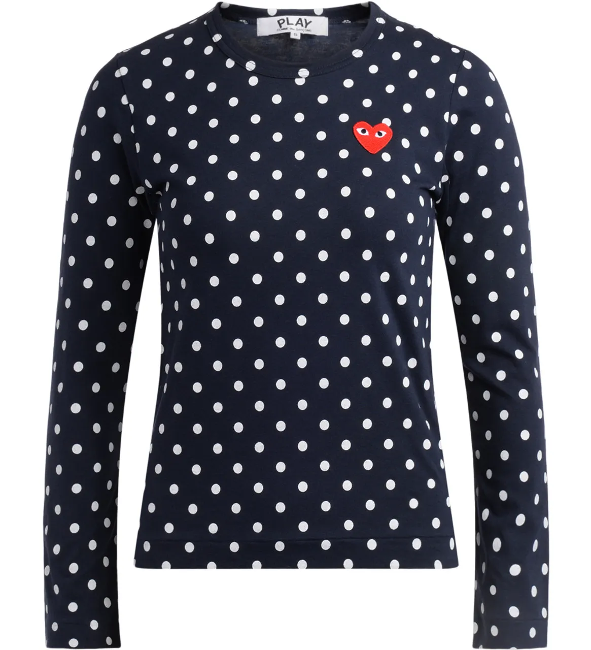 T-shirt Comme Des Garçons Play bleu à pois blancs