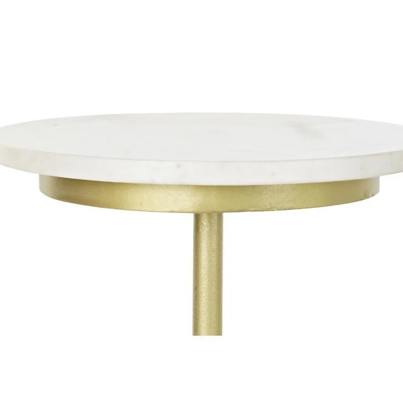 Table d'appoint DKD Home Decor Doré Métal Marbre (45 x 27 x 63 cm)