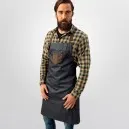 Tablier à Bavette Division Indigo Marron Denim - TOPTEX