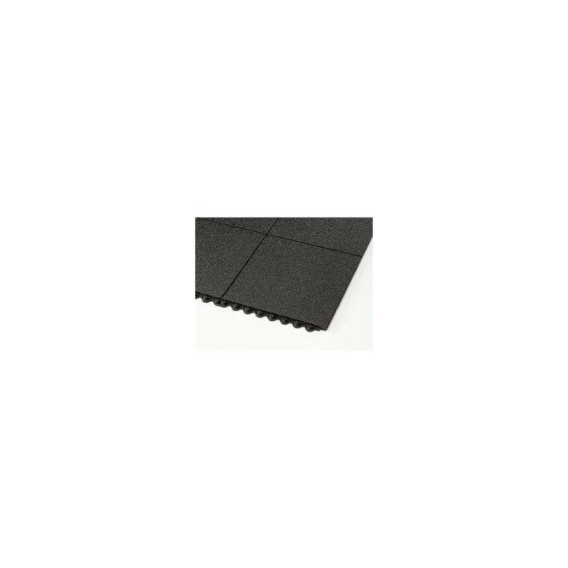 Tapis antifatigue modulable noir en caoutchouc ID GROUP "MB46" de 910 x 910 m/m