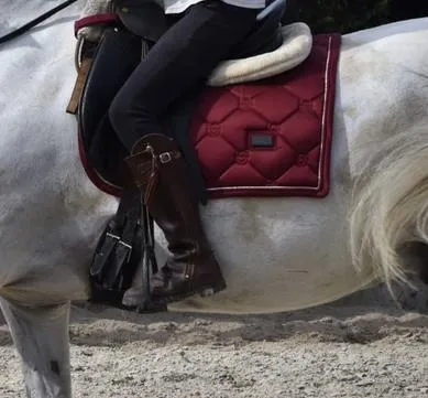 Tapis dressage equestrian Stockholm rouge