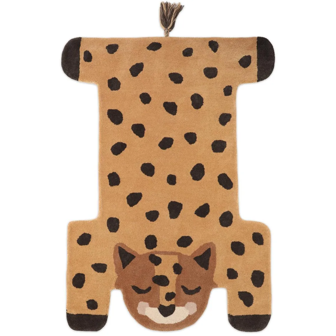 Tapis enfant léopard en Laine Marron  | 3 Suisses
