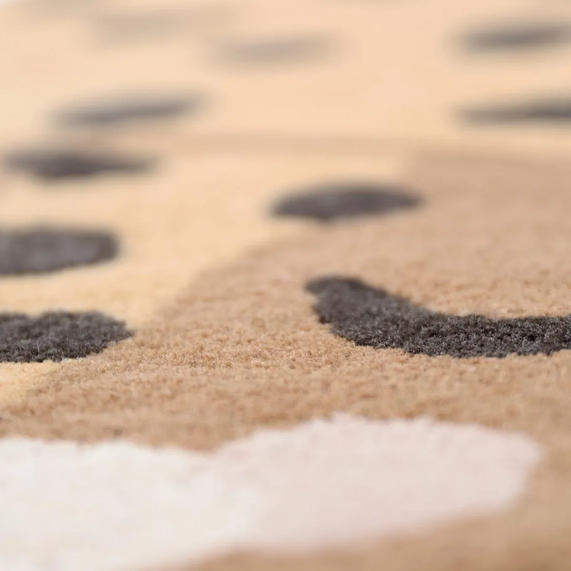 Tapis enfant léopard en Laine Marron  | 3 Suisses