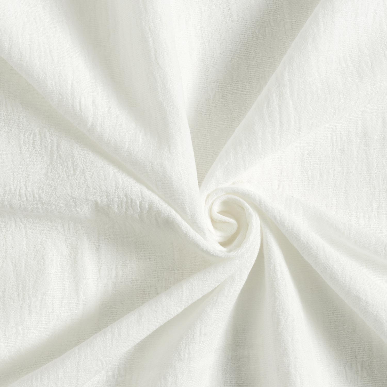 Tissu double gaze de coton Jacquard Fleurs – écru
