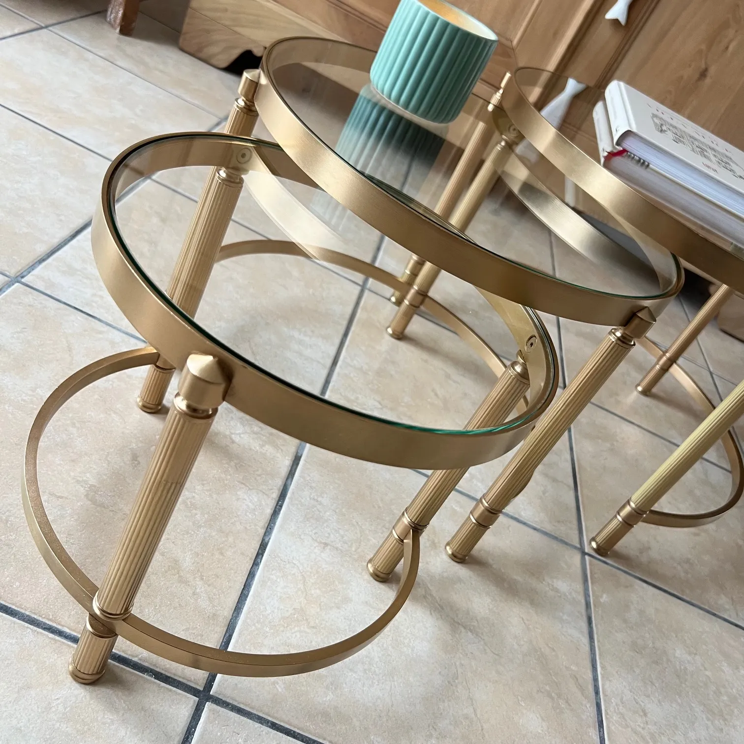 Trio de tables gigognes années 70 